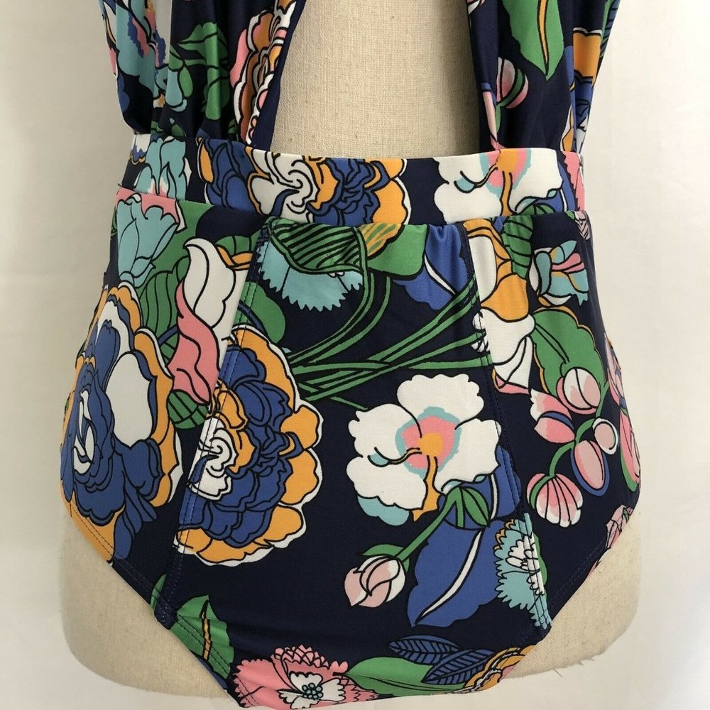 Modcloth The Bethany Floral One-Piece Swimsuit M - Picture 4 of 8